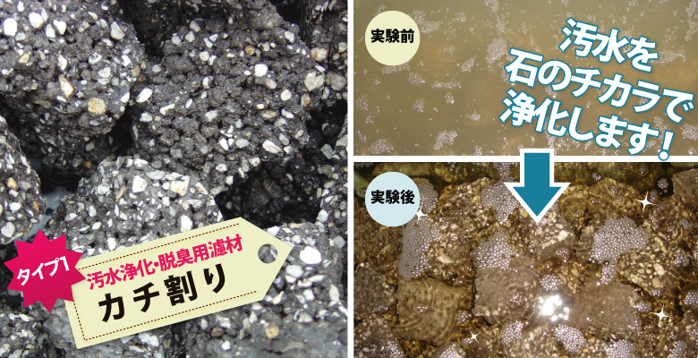汚水浄化・脱臭用濾材 カチ割り