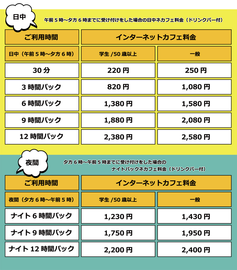 料金表